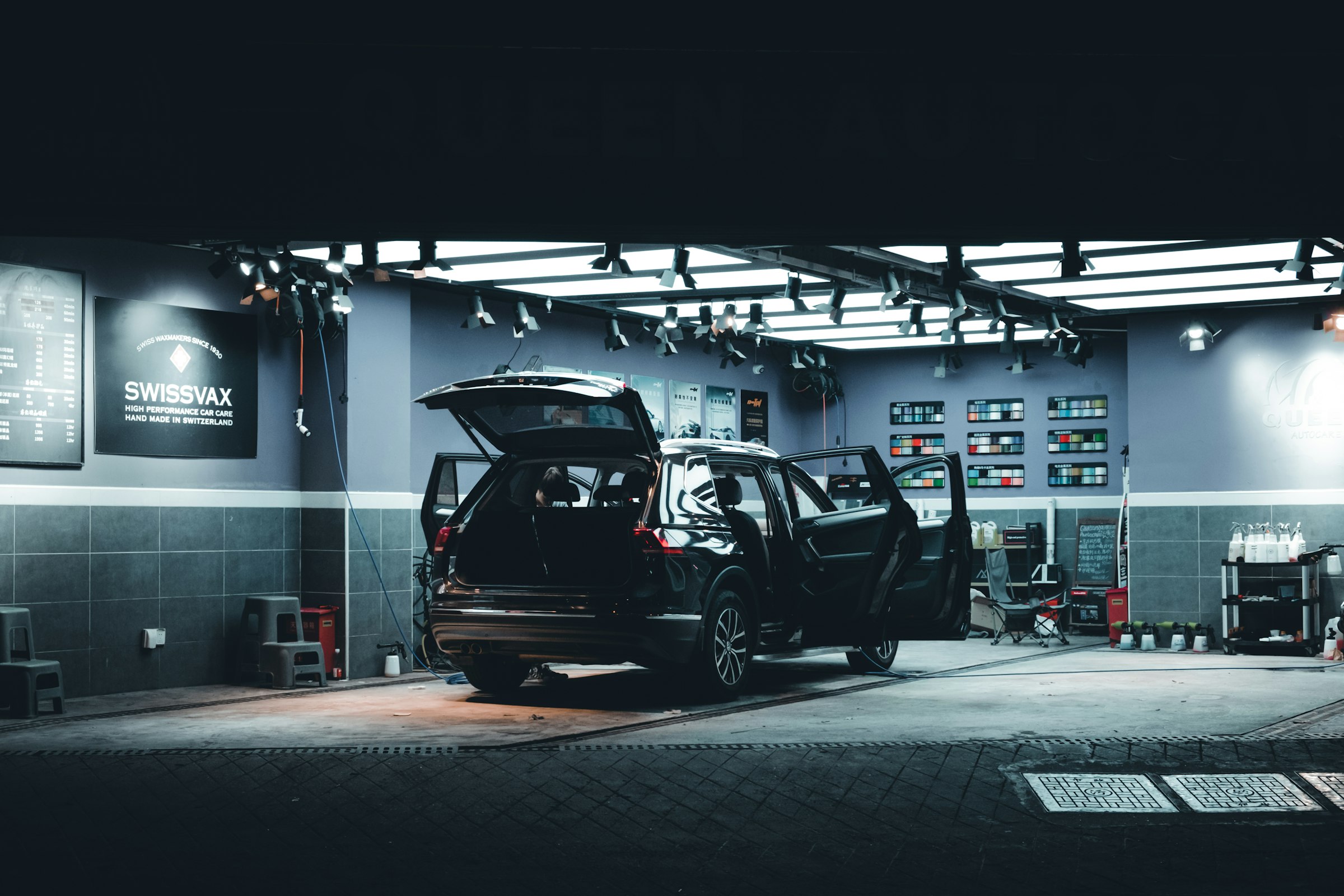 Inside the studio bay