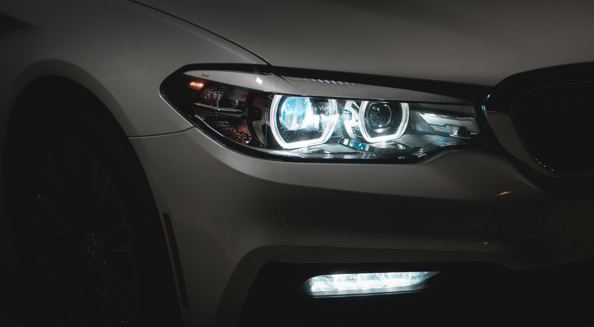 Headlight detail under studio light